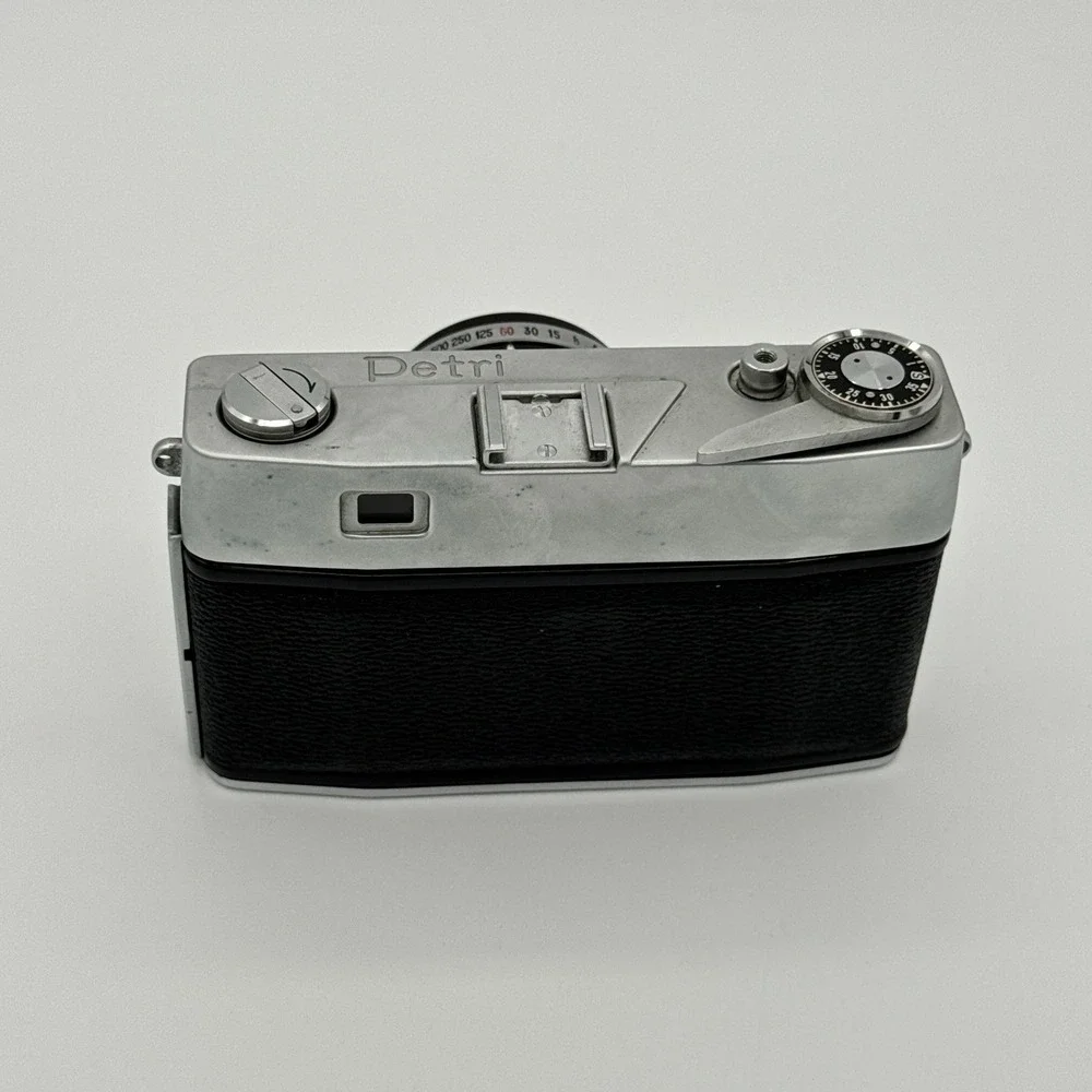Petri 7 Rangefinder 35mm Film Camera C Petri 4.5cm Lens Japan w/‎ Case Untested